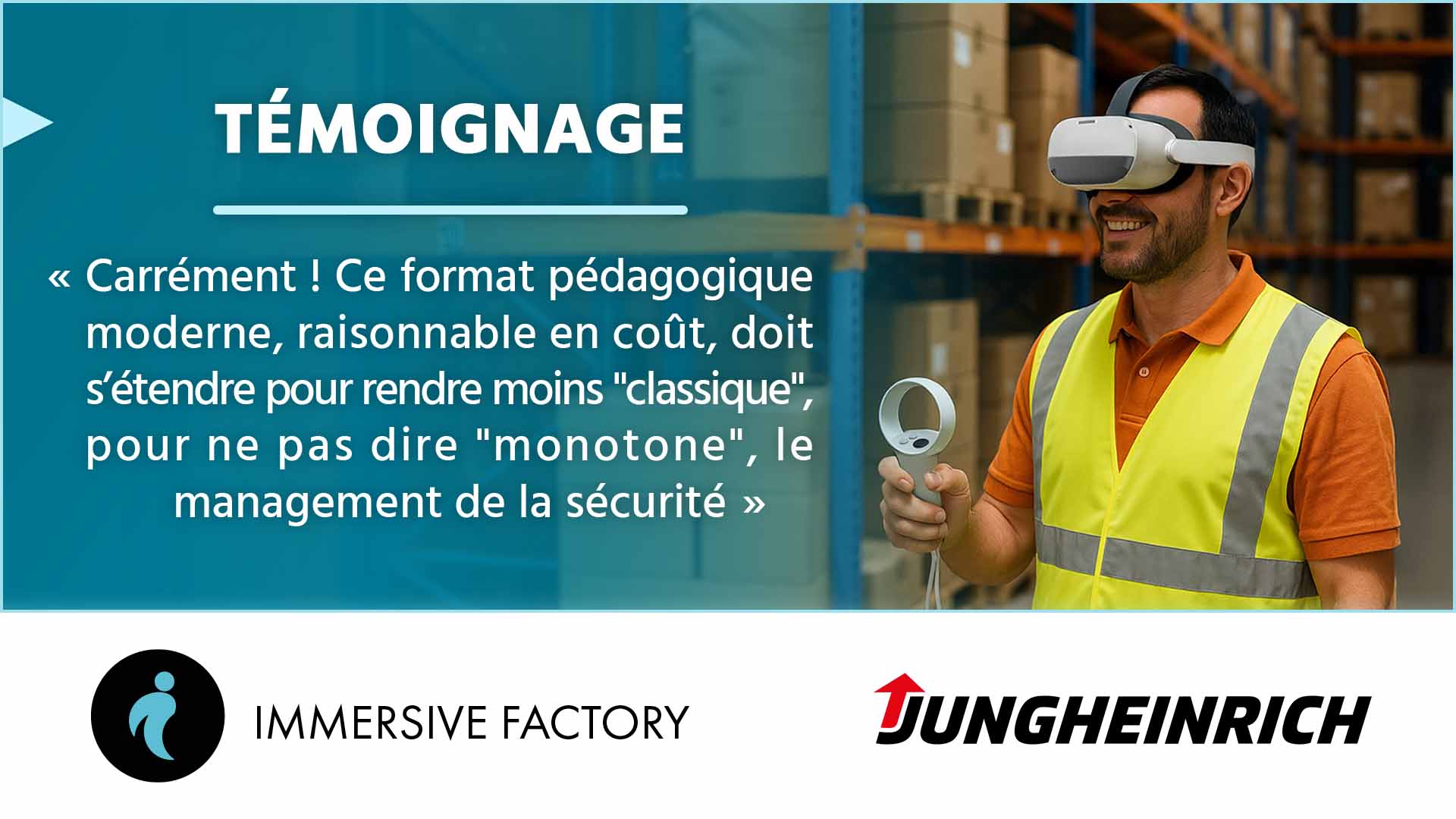 Jungheinrich réinvente la formation sécurité : quand l'immersion digitale remplace la monotonie